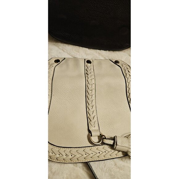 Coco + Carmen Pebbled Leather Convertible Crossbody Bag Tassel &Braided Detail - Picture 14 of 16